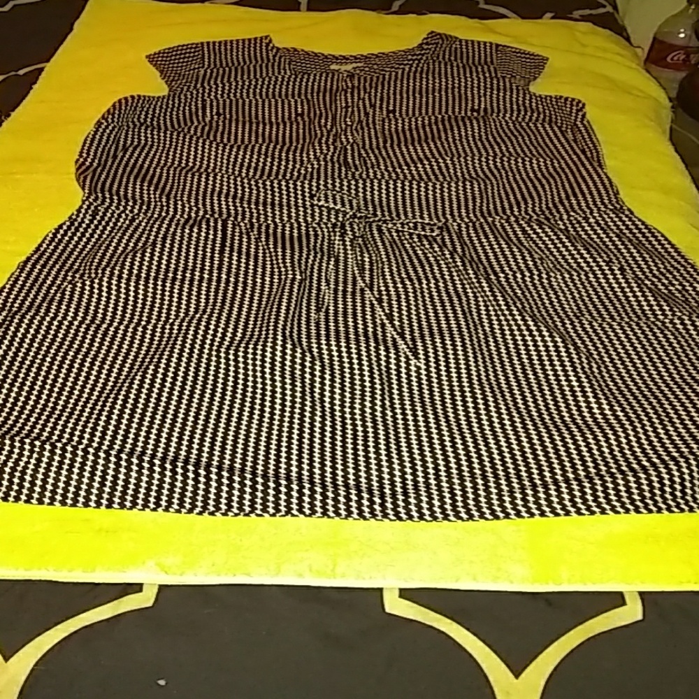 A black and white checkered tank top dress